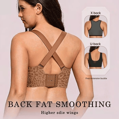 🏆LAST DAY SALE 49% OFF 🔥Super Firming Leopard Print Jelly Bra | Women Wirefree Bras 👍No More Sagging Breasts