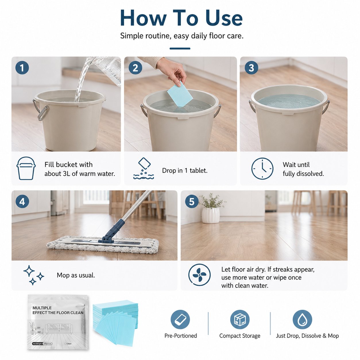 🔥LAST DAY 50% OFF -100-Piece Multi-Surface Floor Cleaning Tablets