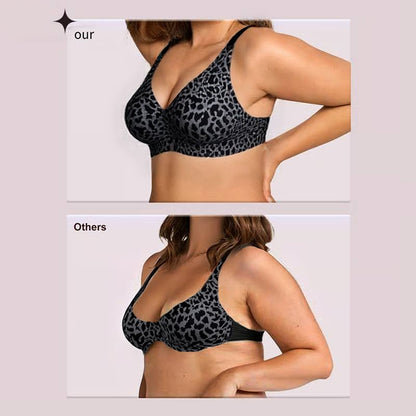 🏆LAST DAY SALE 49% OFF 🔥Super Firming Leopard Print Jelly Bra | Women Wirefree Bras 👍No More Sagging Breasts