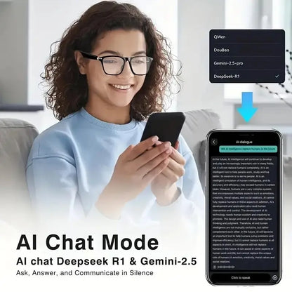 50% OFF!!🔥 AI Interpretation Smart Glasses🕶️160-Language Translation, Photochromic Lenses, AI Chat & Hands-Free Audio