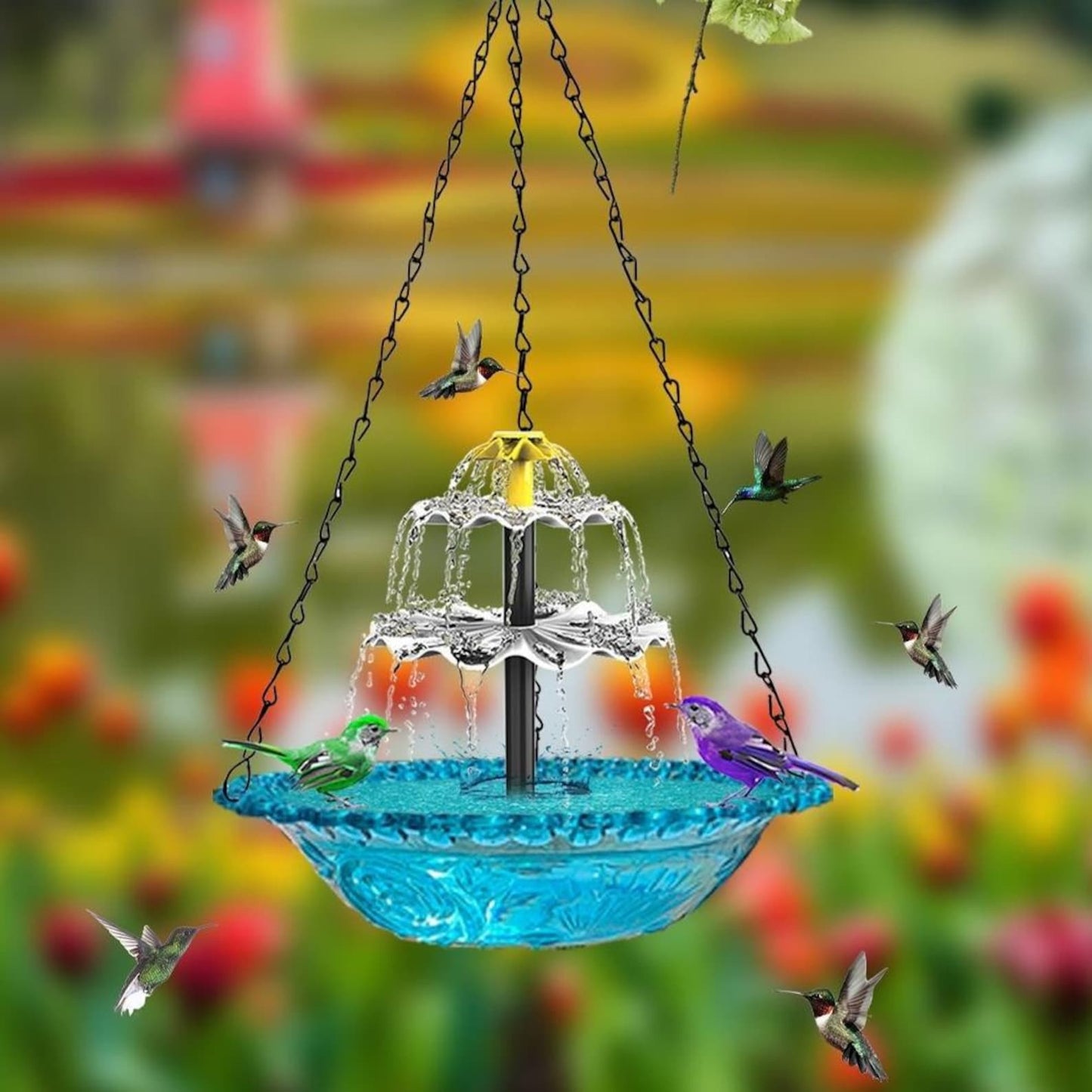 Cascade Hanging Bird Bath Fountain