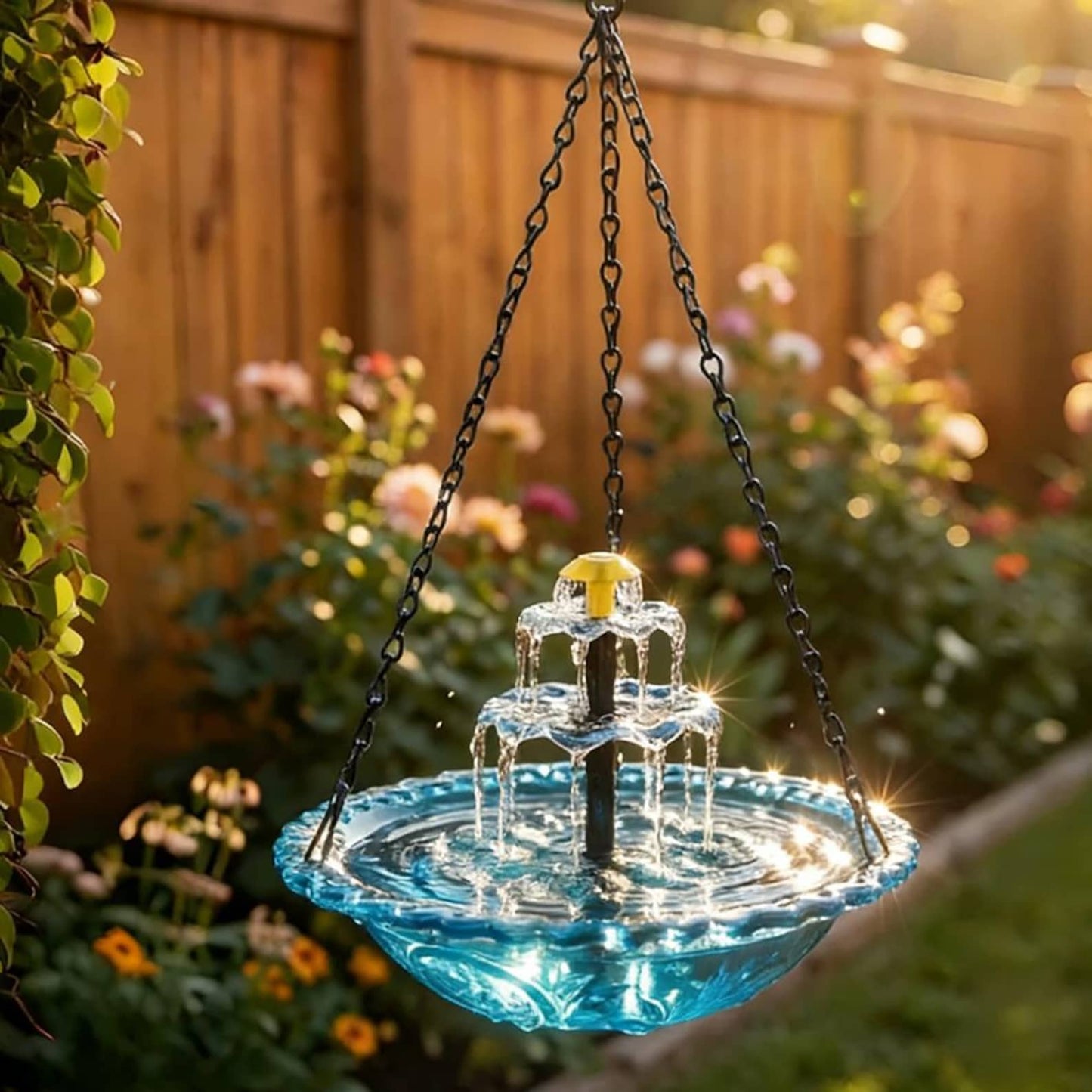 Cascade Hanging Bird Bath Fountain